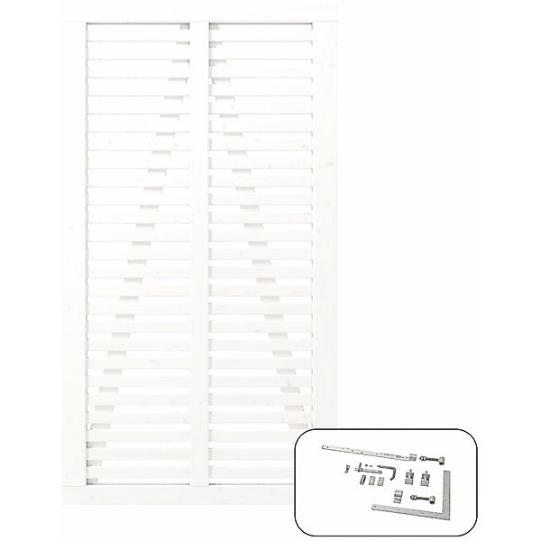 Einzeltor Harmoni Nadelholz Weiß 100 cm x 180 cm günstig online kaufen