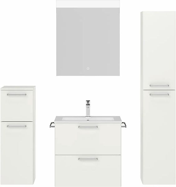 nobilia Badmöbel-Set "Tolvina" vormontiert, mit Soft-Close, 4 Stk. tlg. günstig online kaufen
