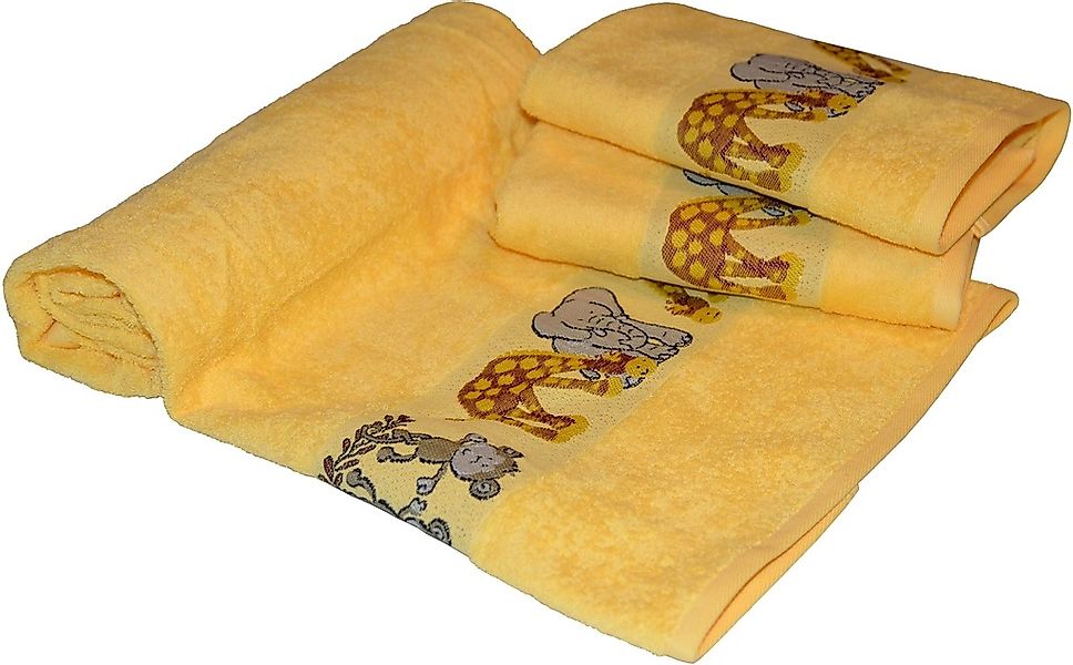 Dyckhoff Handtuch Set "Affe" Set mit Tierbordüre; 2 Handtücher (50x100cm), günstig online kaufen