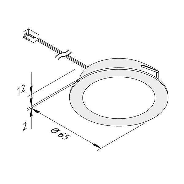 LED-Möbeleinbaulampe FAR 58 stahl 5x-Set 3W 3.000K günstig online kaufen