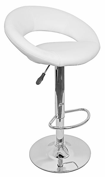 FINEBUY Barhocker SuVa5093_1 (Tresenhocker Kunstleder Weiß günstig online kaufen