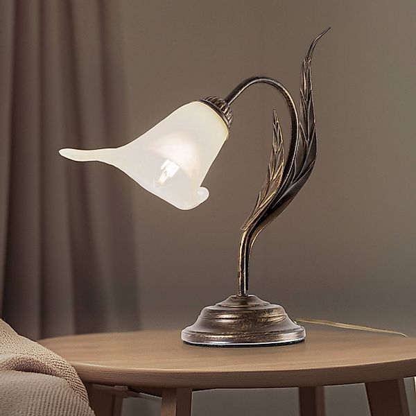 Tischleuchte Alga, 1-flammig, Eisen, Glas, Florentiner günstig online kaufen