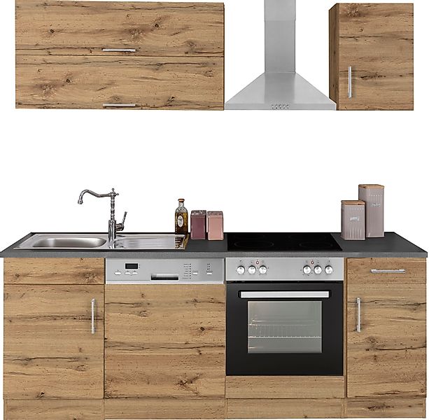 KOCHSTATION Küchenzeile "KS-Colmar", mit E-Geräten, Breite 210 cm günstig online kaufen