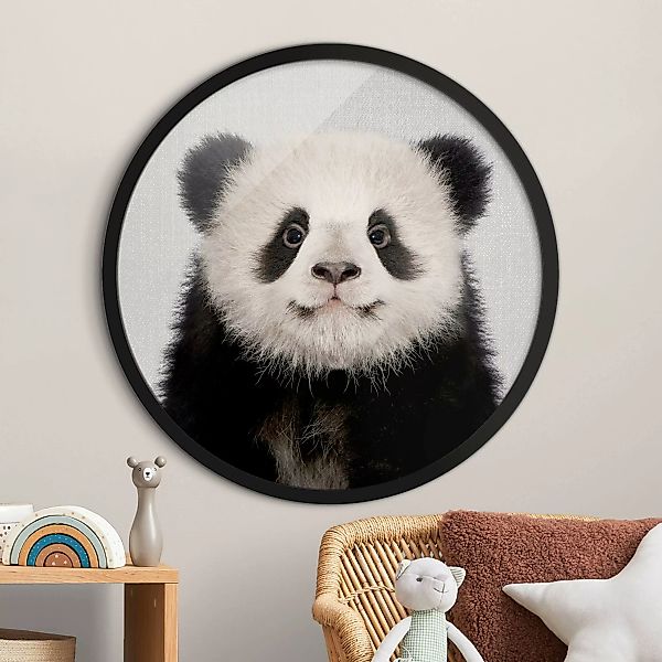 Rundes Gerahmtes Bild Baby Panda Prian günstig online kaufen