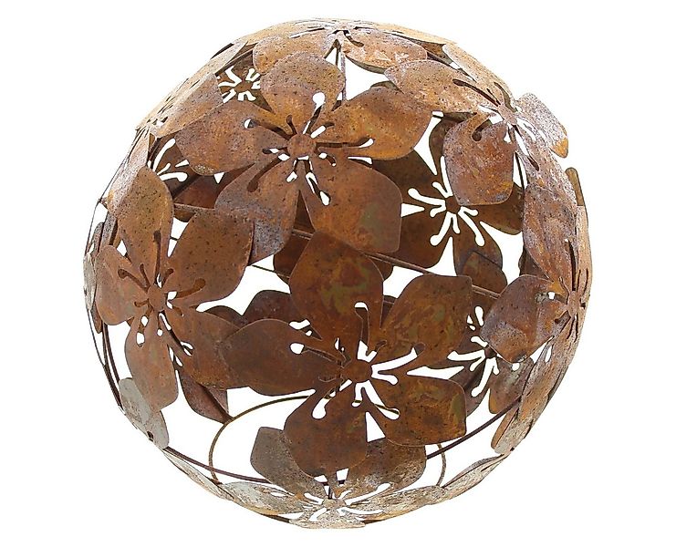 Home-trends24.de Dekokugel Blumen Rost Kugel Deko Garten Kugel Terrasse Met günstig online kaufen