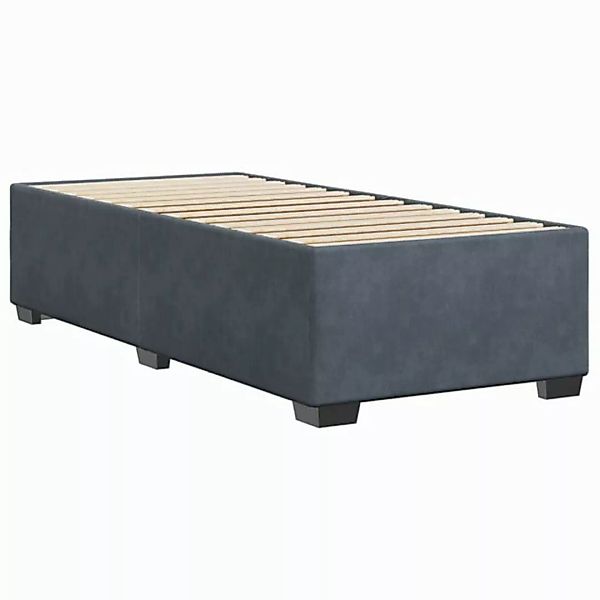 vidaXL Bett Bettgestell ohne Matratze Dunkelgrau 90x190 cm Samt günstig online kaufen