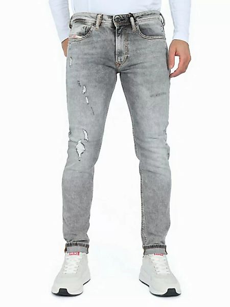 Diesel Skinny-fit-Jeans Destroyed Look - 1979 Sleenker R86AT Grau günstig online kaufen