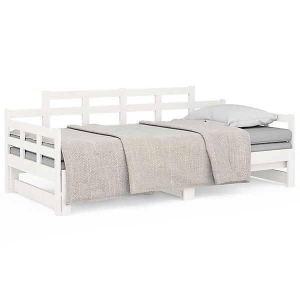vidaXL Tagesbett Ausziehbar Weiß Massivholz Kiefer 2x(90x190) cm1279869 günstig online kaufen