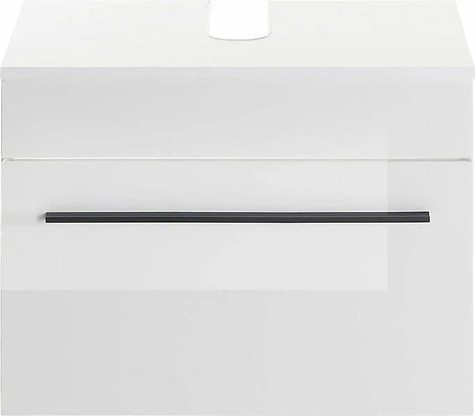 Home affaire Waschbeckenunterschrank "Cantara, Badschrank in Hochglanz Weiß günstig online kaufen