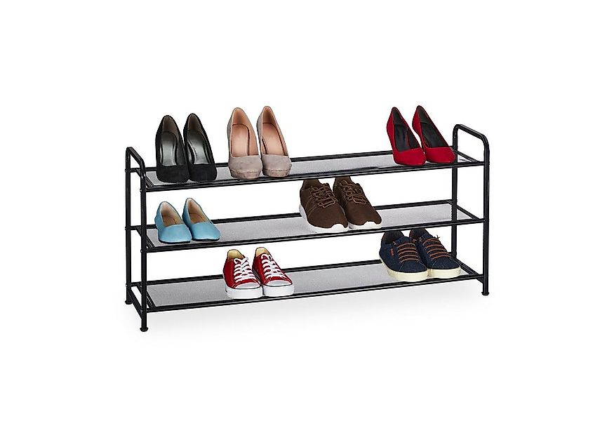 relaxdays Schuhregal Metall Schuhregal für 12 Paar Schuhe günstig online kaufen