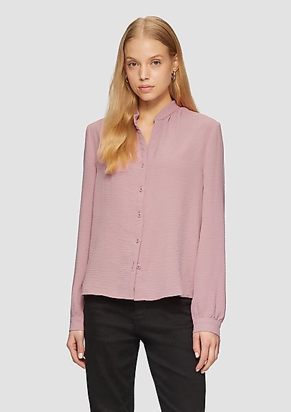 QS Langarmbluse Durchgeknöpfte Bluse aus Crêpe günstig online kaufen