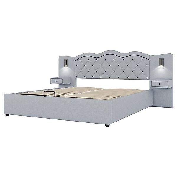 Gotagee Polsterbett Flachbett Modern Jugendbett Doppelbett Stauraumbett 180 günstig online kaufen