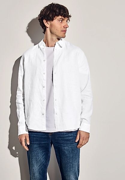 STREET ONE MEN Leinenhemd mit Knopfleiste günstig online kaufen