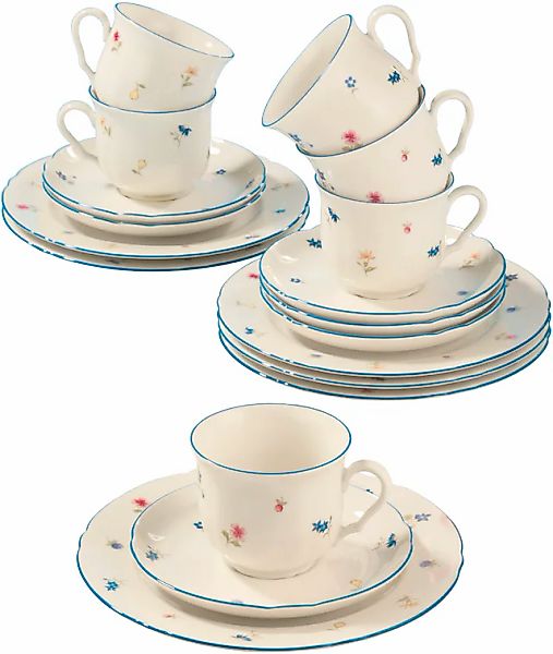 Seltmann Weiden Kaffeeservice »Geschirr-Set, 18 Teile, Marieluise Streublum günstig online kaufen