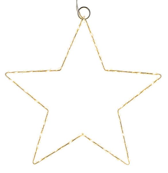 Spetebo LED Stern LED Leuchtstern zum Hängen aus Metall in silber mit Timer günstig online kaufen