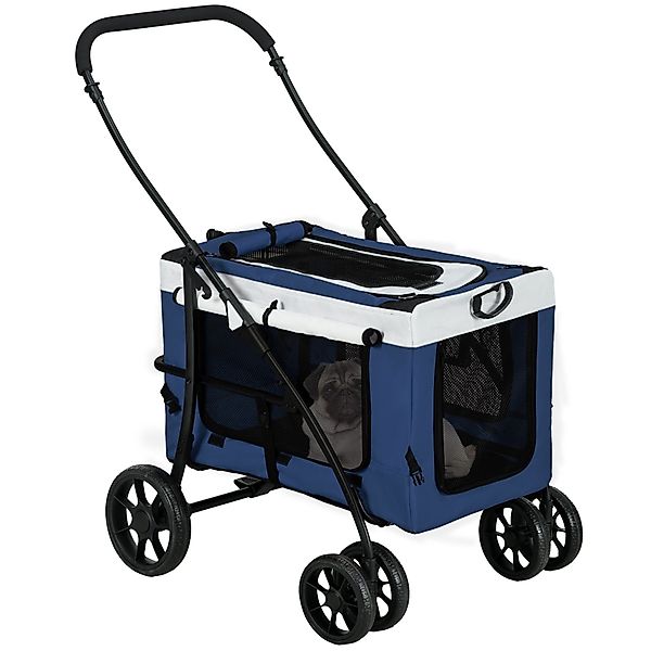 PawHut Hundebuggy Hundetrolley mit abnehmbarem Korb, günstig online kaufen