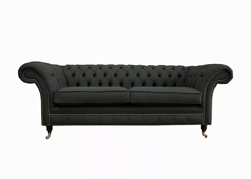 Xlmoebel Sofa Dunkelgraues Textil-Sofa im modernen Design mit 3 Sitzplätzen günstig online kaufen