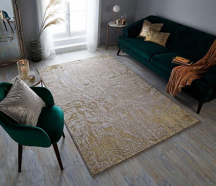FLAIR RUGS Teppich "Arissa" rechteckig 7 mm Höhe Glanzeffekt, Schrumpf-Garn günstig online kaufen