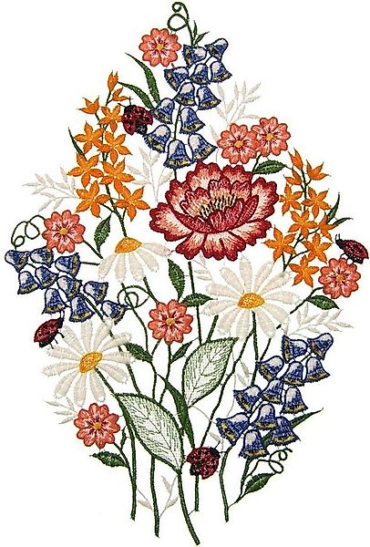 W. Reuter & Sohn - Plauener Spitze® Fensterbild Fensterbild "Sommerstrauß" günstig online kaufen