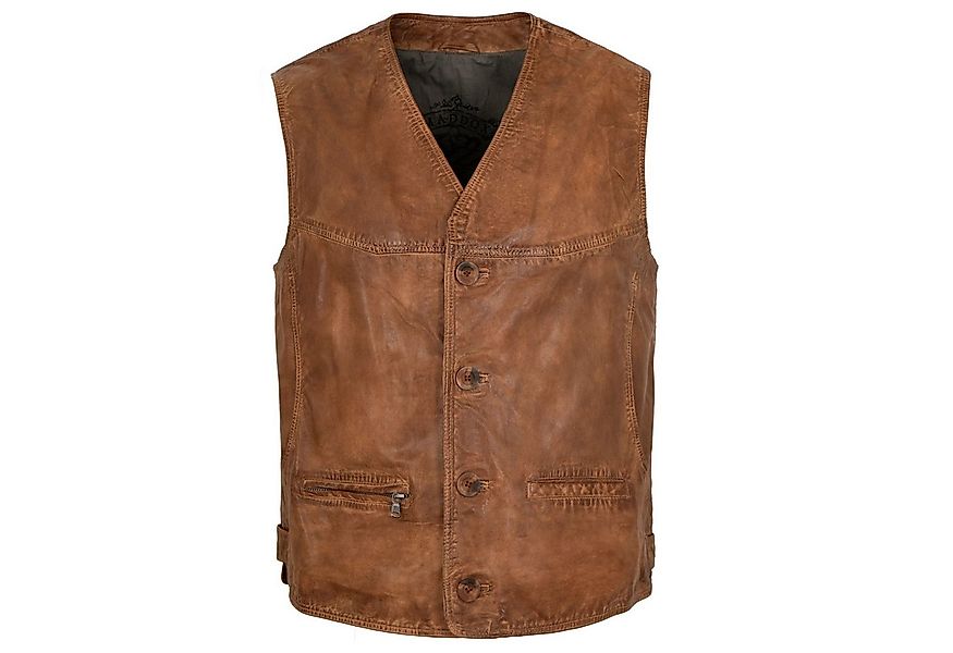 Maddox Lederweste Georgio Maddox - Herren Lederweste Weste Lammnappa whisky günstig online kaufen