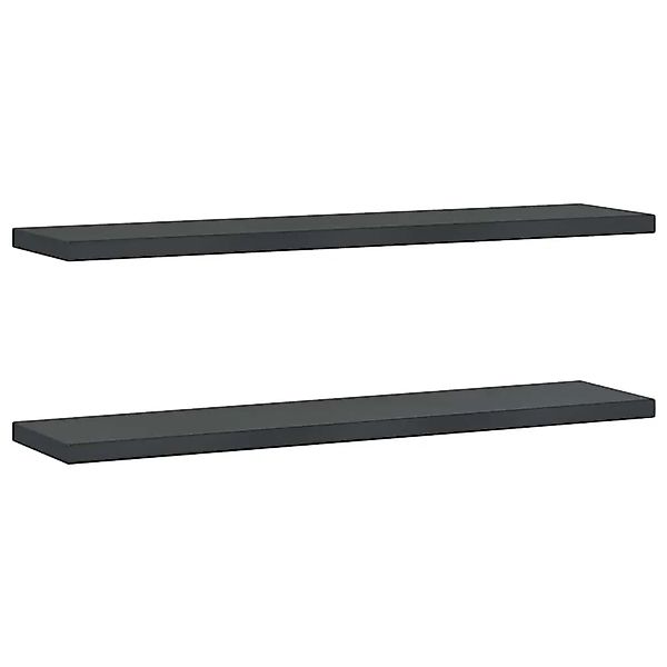 vidaXL Wandregale 2 Stk 100x23,5x3 cm Schwarz Edelstahl 30289 günstig online kaufen
