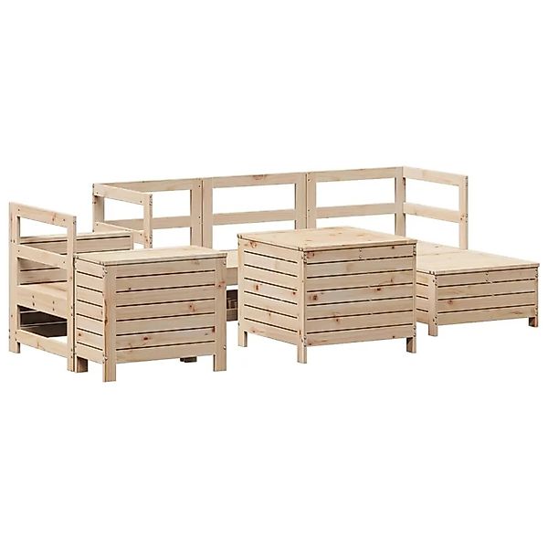 vidaXL 7-Tlg Garten-Sofagarnitur Massivholz Kiefer 3250524 günstig online kaufen