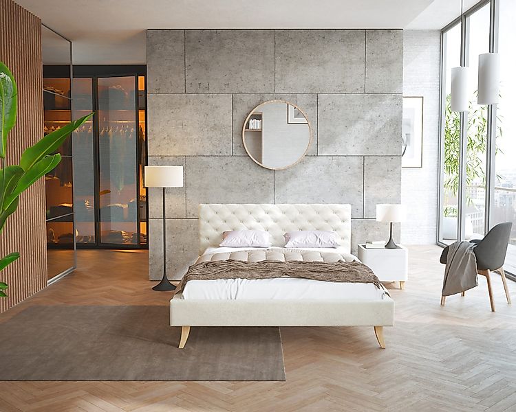 thematys Polsterbett Bett aus Velours 120x200, günstig online kaufen