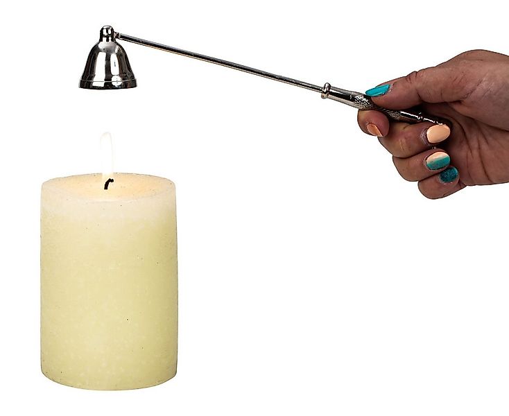 Mel-O-Design Kerzenhalter Eleganter Kerzenlöscher aus Metall 26cm (in Antik günstig online kaufen