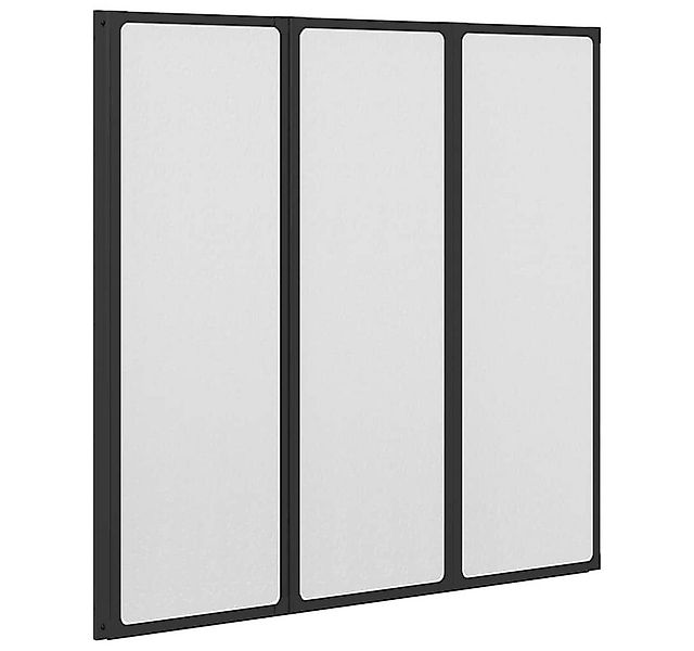 vidaXL Duschwand Duschwand Schwarz 120 x 2 x 117 cm Aluminium, (1 tlg) günstig online kaufen