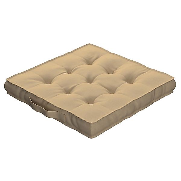 Sitzkissen Jacob mit Handgriff, caffe latte, 40 x 40 x 6 cm, Cotton Panama günstig online kaufen