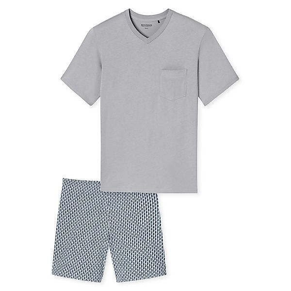 Schiesser Pyjama Herren Pyjama Baumwolle (2 günstig online kaufen