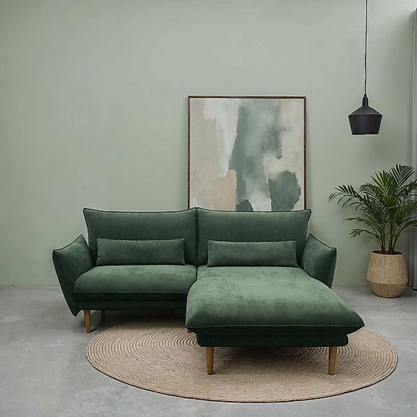 DOMO collection Ecksofa »Leuven kompakte Stellmaße, Breite 200 cm, schmale günstig online kaufen