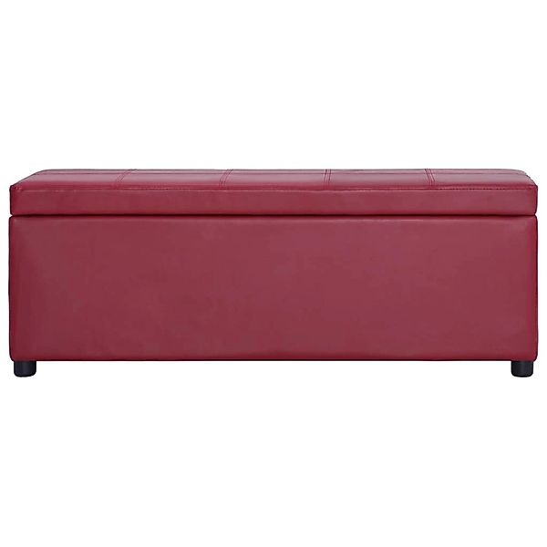 vidaXL Bank mit Staufach 116 cm Weinrot Kunstleder günstig online kaufen