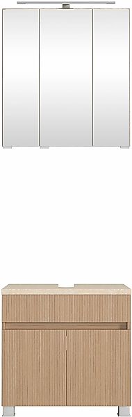welltime Badmöbel-Set "EIXO, Set aus Spiegelschrank und Unterbeckenschrank" günstig online kaufen