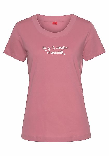 s.Oliver Pyjamaoberteil mit niedlichem Frontdruck günstig online kaufen