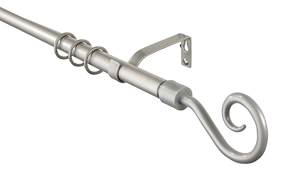iso-design Gardinenstange silber ausziehbar 160–300 cm, günstig online kaufen