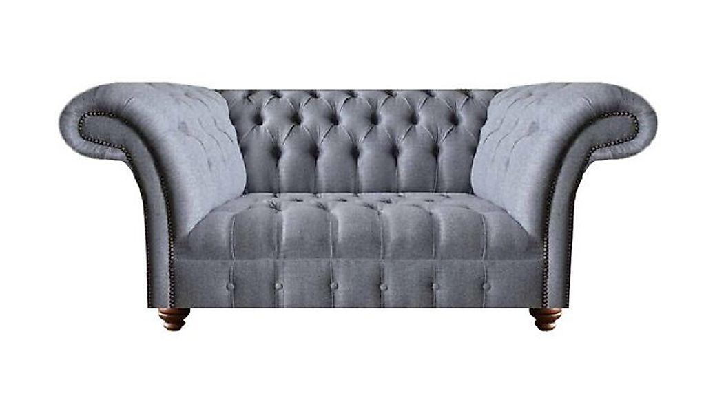 Xlmoebel Chesterfield-Sofa Zweisitzer Sofa in Grau mit Stoffbezug Chesterfi günstig online kaufen