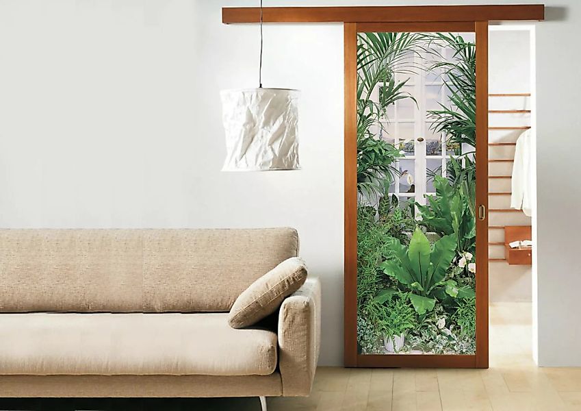 Papermoon Fototapete »Flower Window - Türtapete«, matt günstig online kaufen