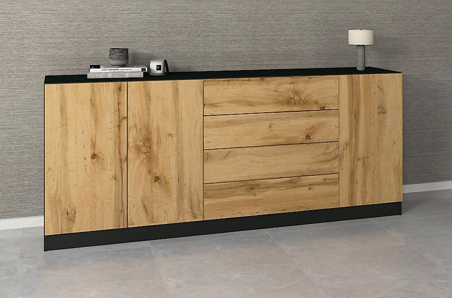 borchardt Möbel Sideboard "Vaasa, Kommode mit 3 Türen und 4 Schubkästen auf günstig online kaufen