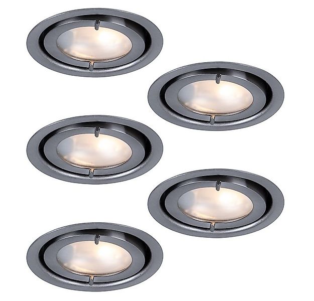 Paulmann LED Einbaustrahler, Leuchtmittel nicht inklusive, 5er Set Möbel Ei günstig online kaufen