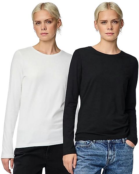 pieces Langarmshirt (2er-Pack) Basic Langarm-Shirts im Doppelpack günstig online kaufen