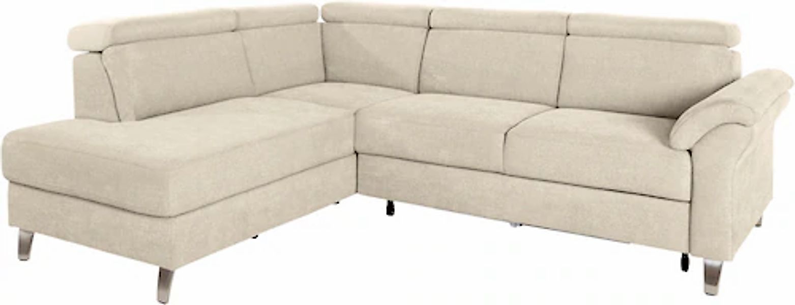 sit&more Ecksofa »Arngast L-Form« inklusive Kopfteilverstellung und Federke günstig online kaufen
