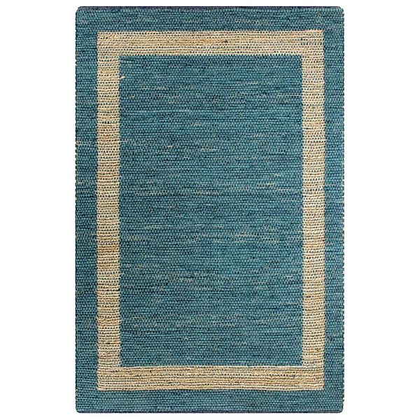 Teppich Handgefertigt Jute Blau 120x180 Cm günstig online kaufen