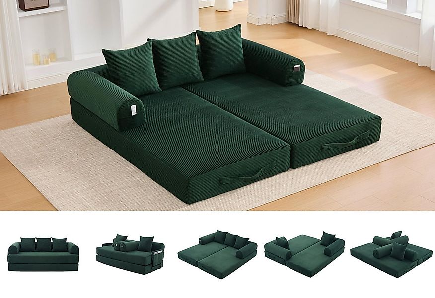 LVHOM Loungesofa faltbar mit Schlaffunktion, Stabil-/abnehmbarer Außenrahme günstig online kaufen