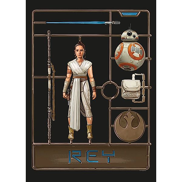 Disney Poster Star Wars Rey Braun 50 x 70 cm 610283 günstig online kaufen