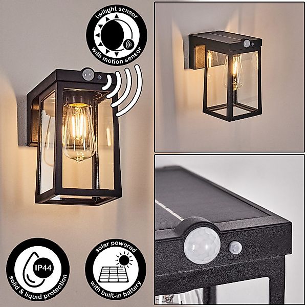 hofstein Außen-Wandleuchte Außenwandlampe aus Metall/Glas in günstig online kaufen