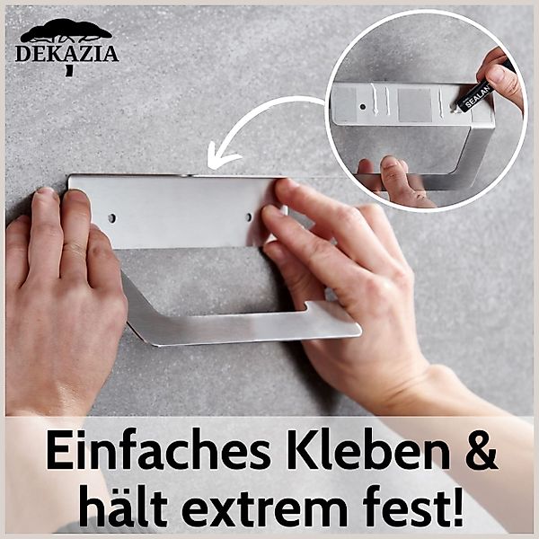DEKAZIA Toilettenpapierhalter ohne Bohren Klopapierhalter Klorollenhalter günstig online kaufen
