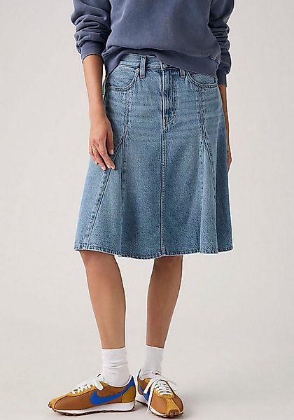 Levi's® Jeansrock GODET KNEE LENGTH SKIRT Midirock mit Falten günstig online kaufen