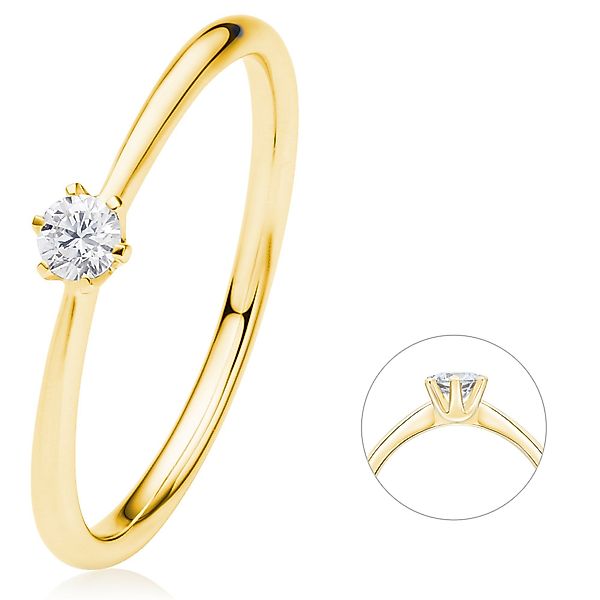 ONE ELEMENT Diamantring 0.1 ct Diamant günstig online kaufen