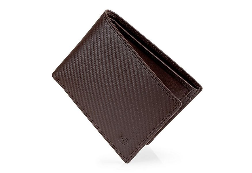 SERASAR Geldbörse Geldbörse "Carbon" (1-tlg), aus echtem Leder in Carbon Op günstig online kaufen